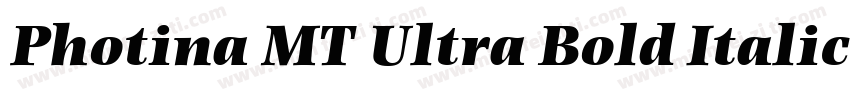 Photina MT Ultra Bold Italic字体转换